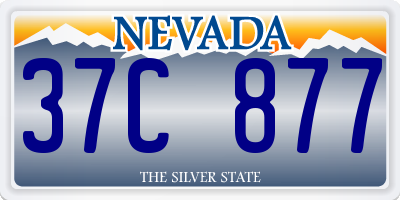 NV license plate 37C877