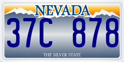 NV license plate 37C878