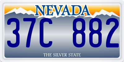 NV license plate 37C882