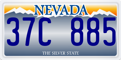 NV license plate 37C885
