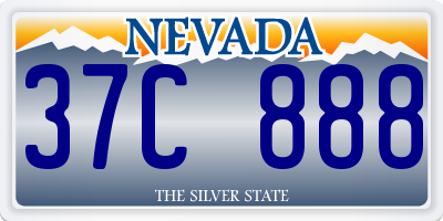 NV license plate 37C888