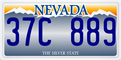 NV license plate 37C889