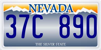 NV license plate 37C890