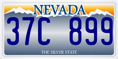 NV license plate 37C899