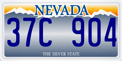 NV license plate 37C904