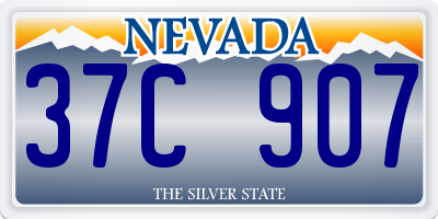 NV license plate 37C907