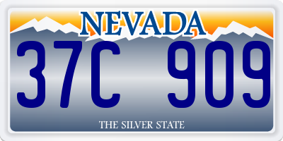 NV license plate 37C909