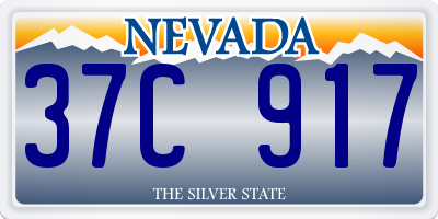 NV license plate 37C917