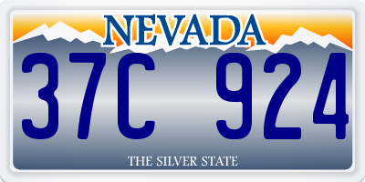 NV license plate 37C924