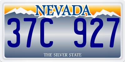 NV license plate 37C927