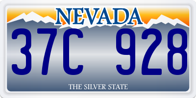 NV license plate 37C928