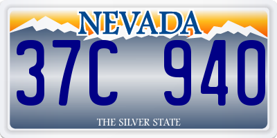 NV license plate 37C940