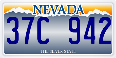 NV license plate 37C942