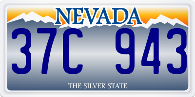 NV license plate 37C943