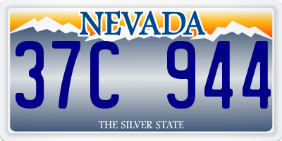 NV license plate 37C944