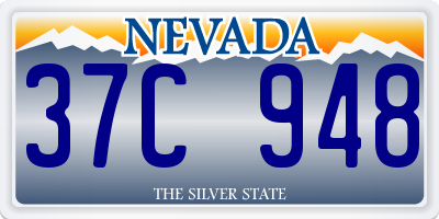 NV license plate 37C948