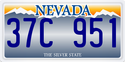 NV license plate 37C951