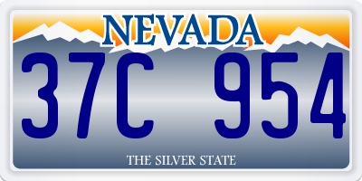 NV license plate 37C954