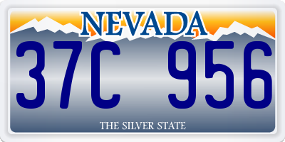 NV license plate 37C956