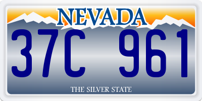 NV license plate 37C961