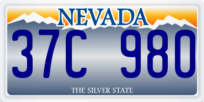 NV license plate 37C980