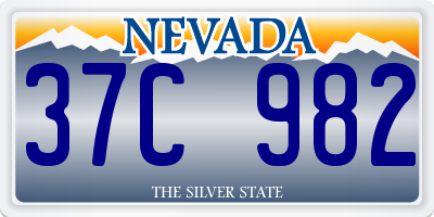 NV license plate 37C982