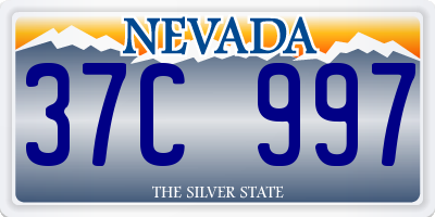 NV license plate 37C997
