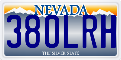 NV license plate 380LRH