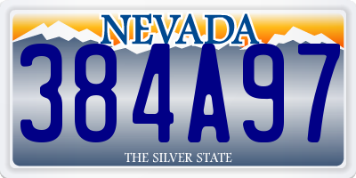 NV license plate 384A97