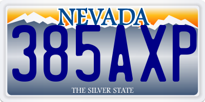 NV license plate 385AXP