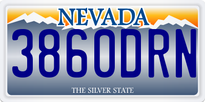 NV license plate 3860DRN