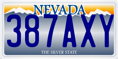 NV license plate 387AXY