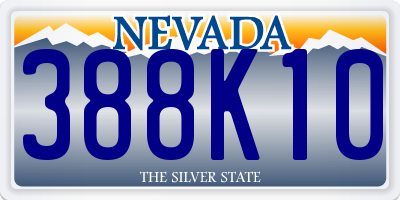 NV license plate 388K10