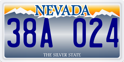 NV license plate 38A024