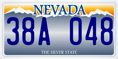 NV license plate 38A048