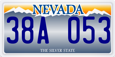 NV license plate 38A053