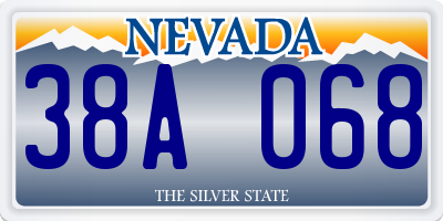 NV license plate 38A068