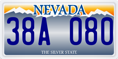 NV license plate 38A080