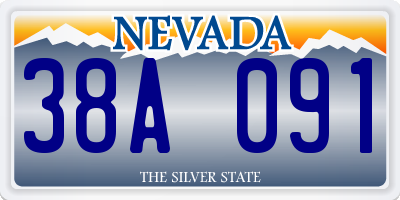 NV license plate 38A091