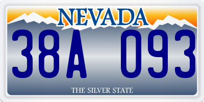 NV license plate 38A093