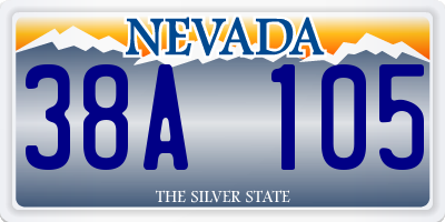 NV license plate 38A105