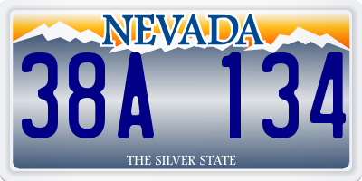 NV license plate 38A134