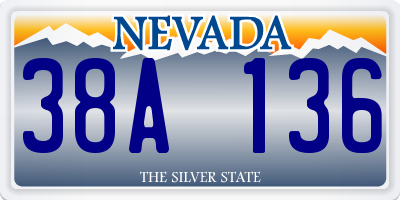 NV license plate 38A136