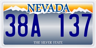 NV license plate 38A137