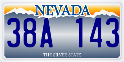 NV license plate 38A143