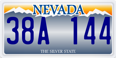 NV license plate 38A144