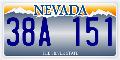 NV license plate 38A151
