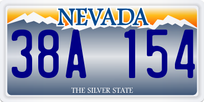 NV license plate 38A154