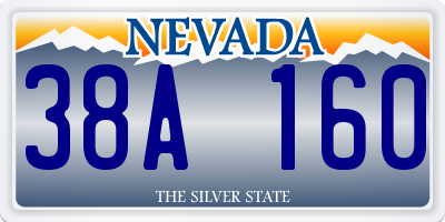 NV license plate 38A160