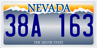 NV license plate 38A163
